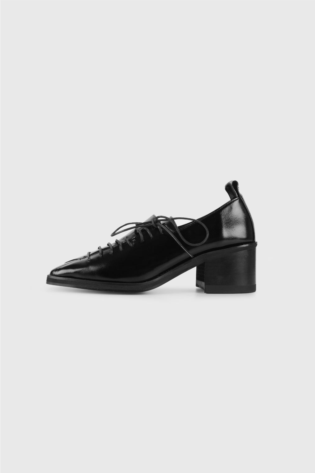 LONDON LOAFER HEEL BLACK