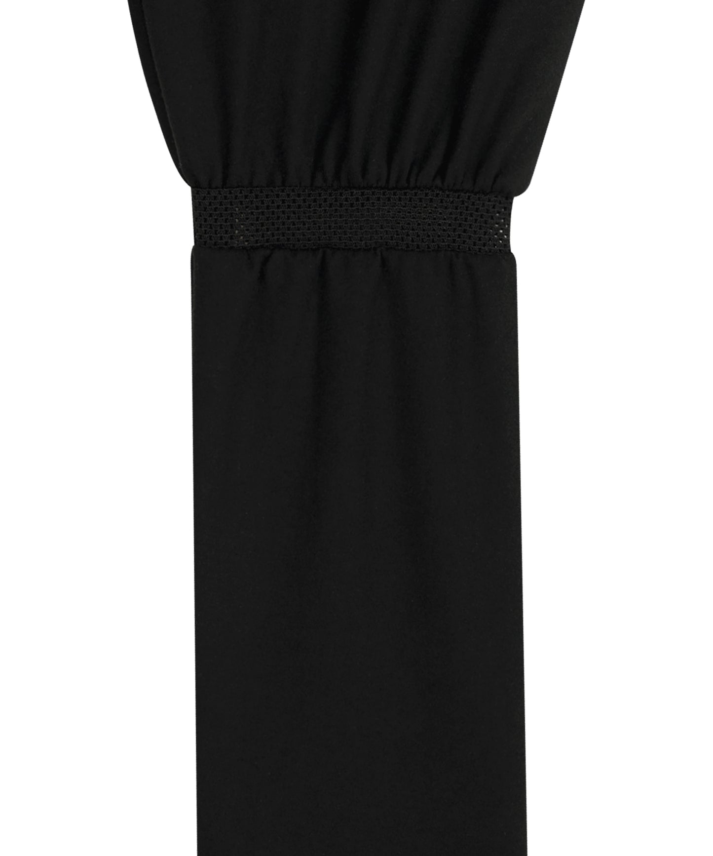 MESH BAND PUFF SLEEVE - BLACK
