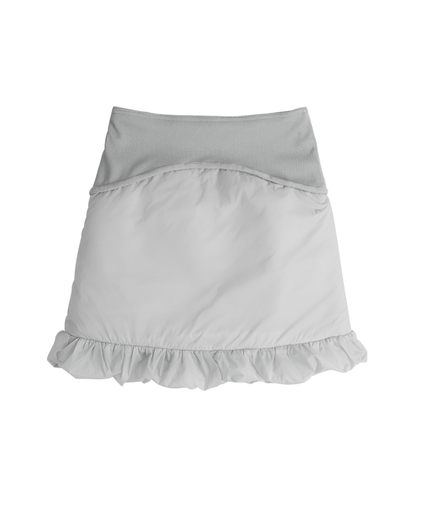 REVERSIBLE MIDI PADDED SKIRT GREY