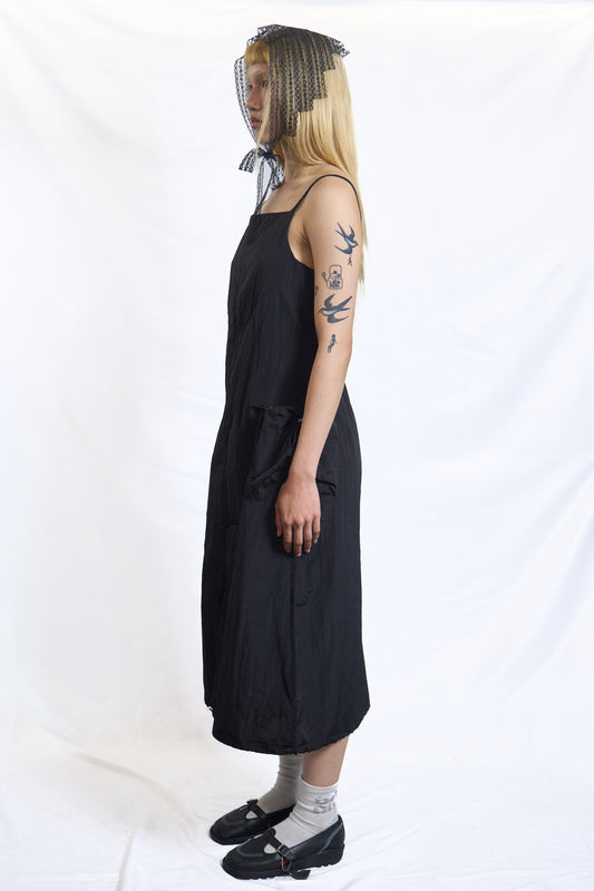 UTILITY DRAWSTRING SLIP DRESS
