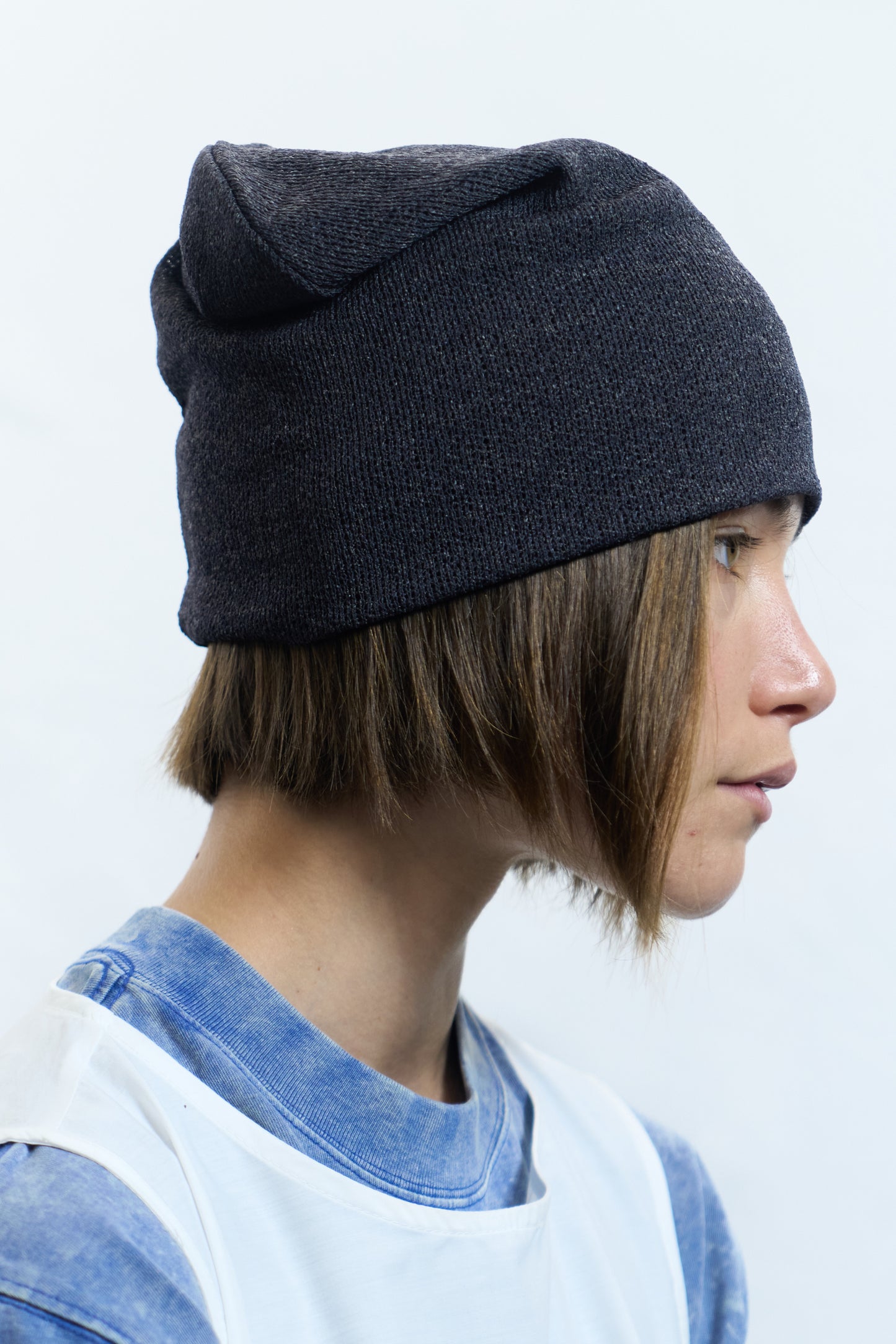 DOUBLE DART BEANIE CHARCOAL