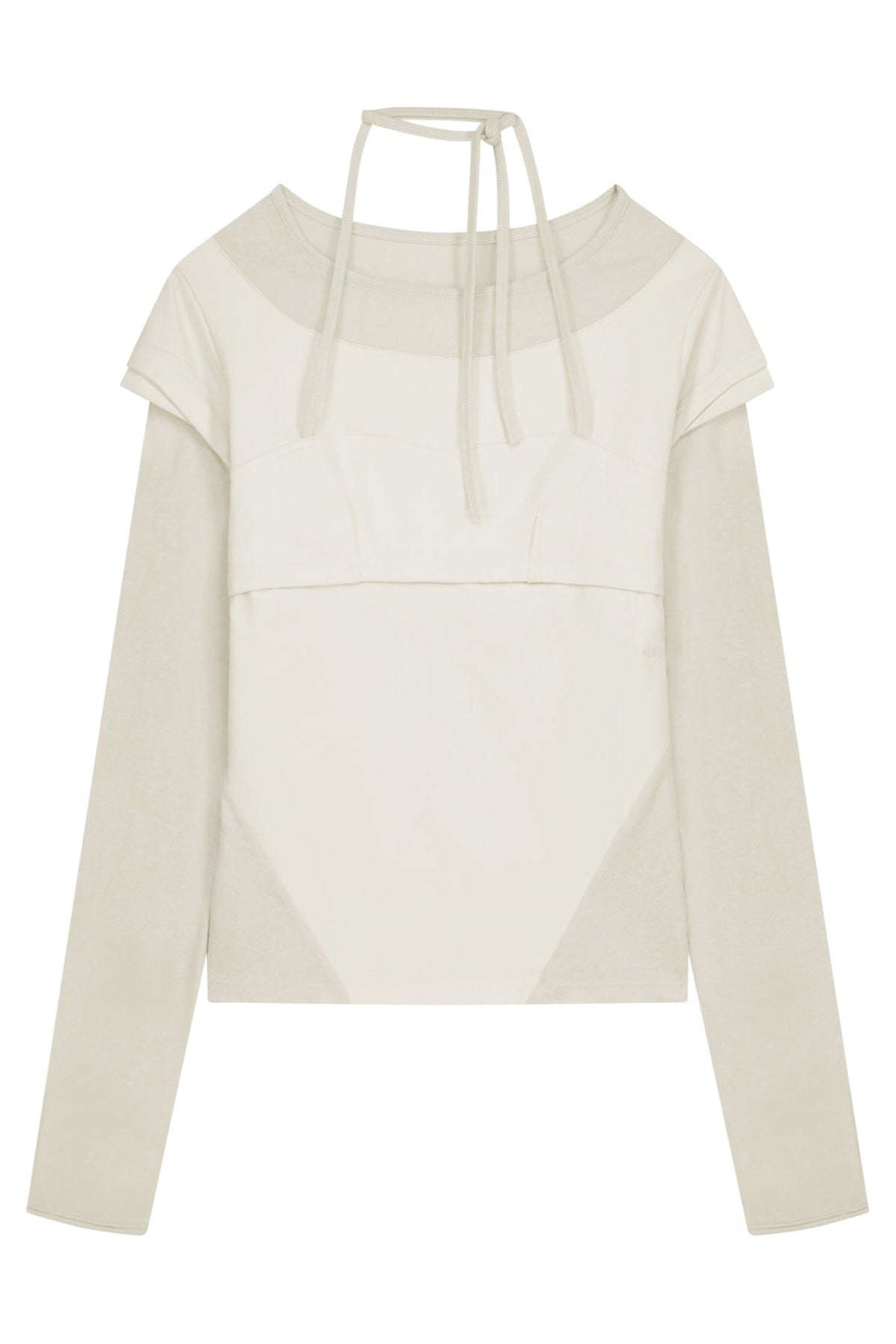 HALTER STRAP LONG SLEEVE - IVORY