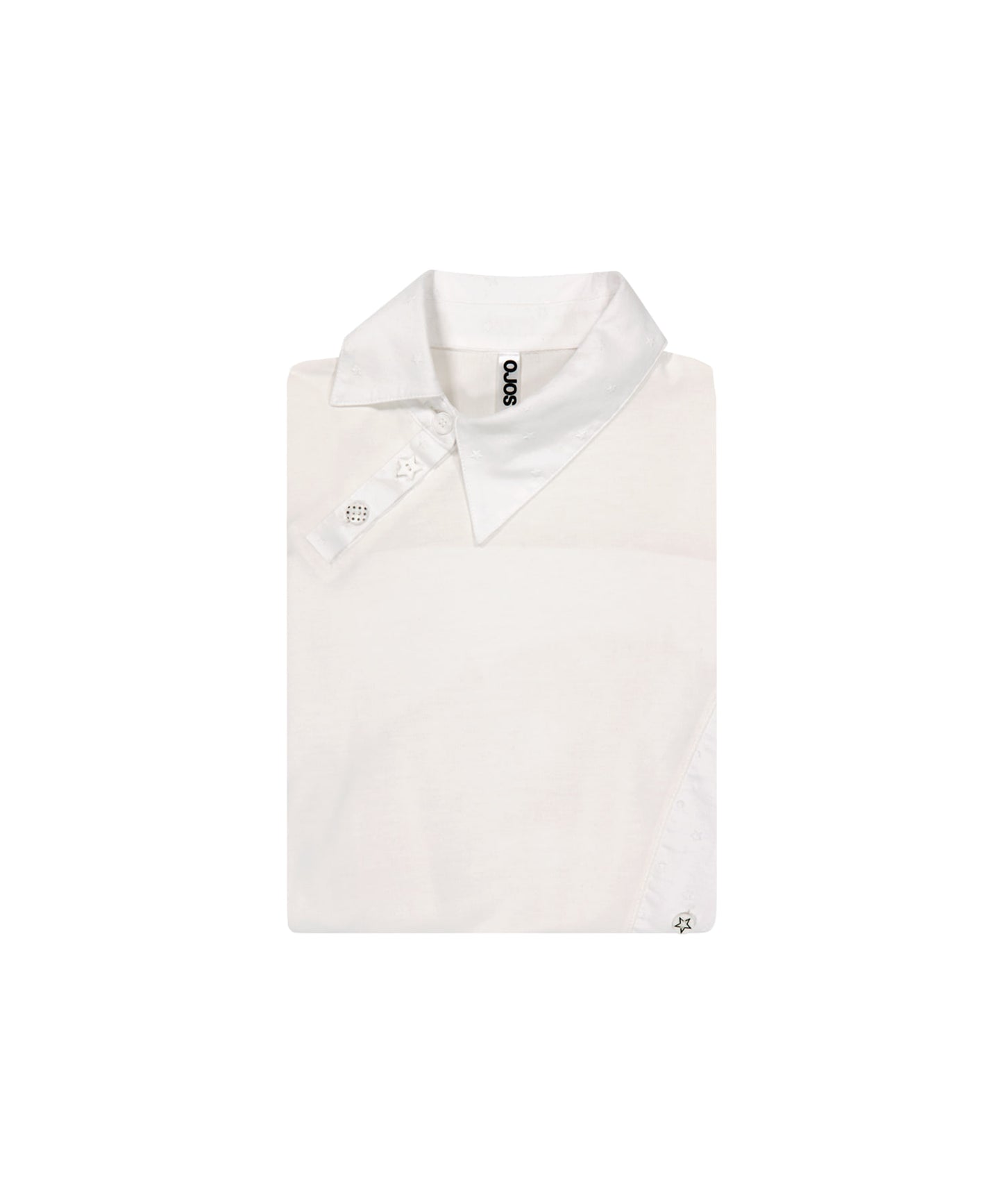 STARCUT JERSEY COLLAR TEE - OFF WHITE