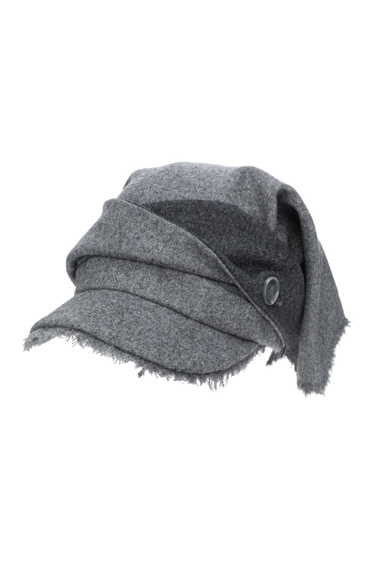 SCARF VEIL WOOL CAP - GREY