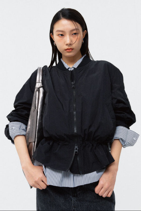 AIR SHIRRING JUMPER BLACK