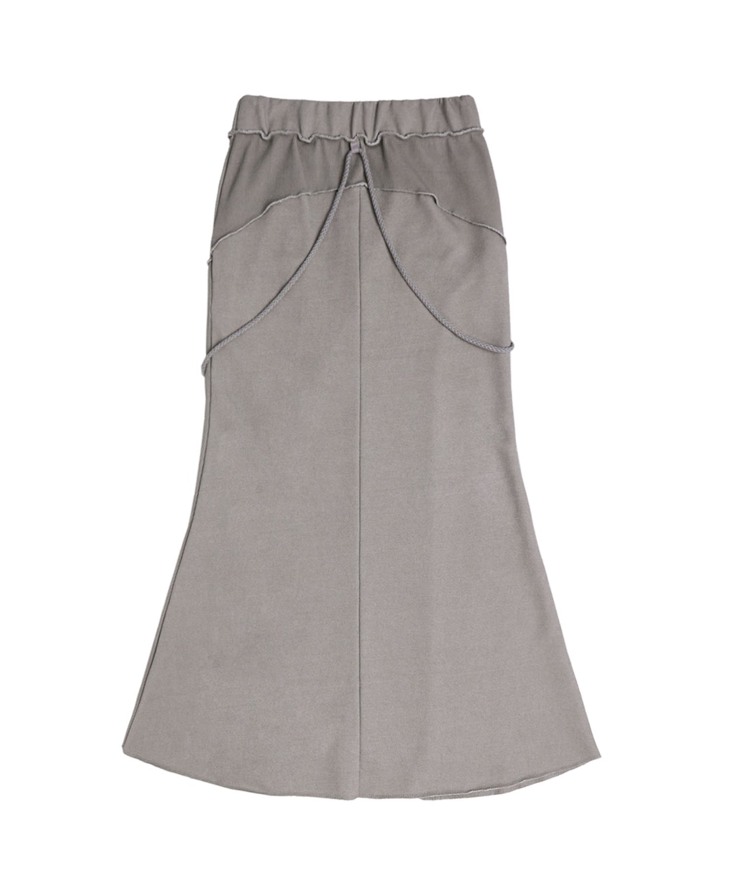 GRAPHIC MERMAID MAXI SKIRT GREY