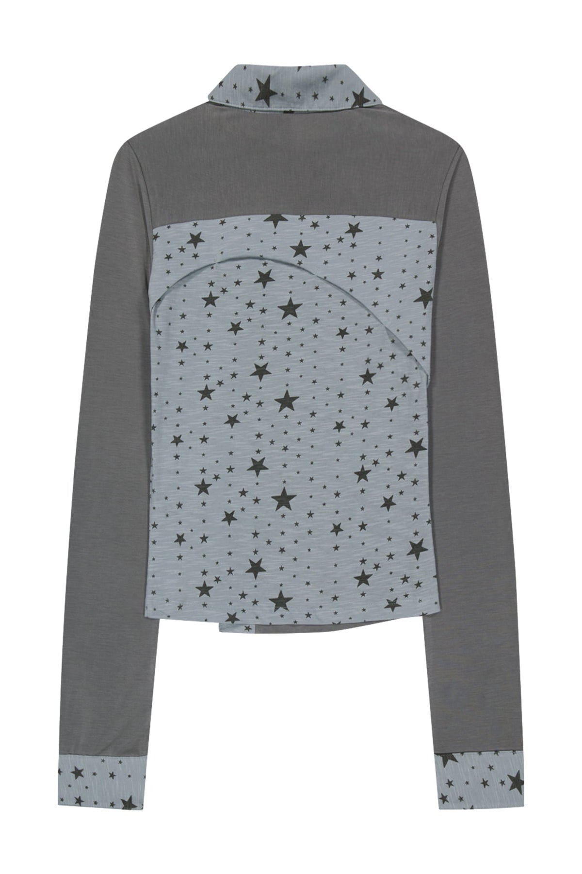 STARCUT JERSEY COLLAR TEE - MINT GREY
