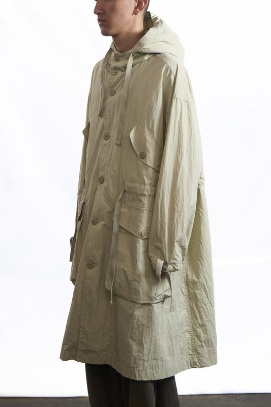 ROUGH SHELL COAT WASHED BUTTER