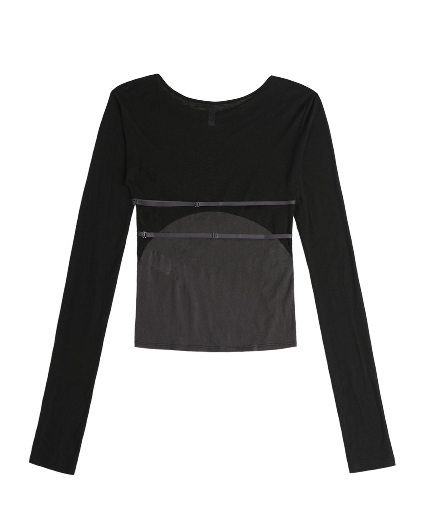 TUBE TOP LAYERED T SHIRT BLACK