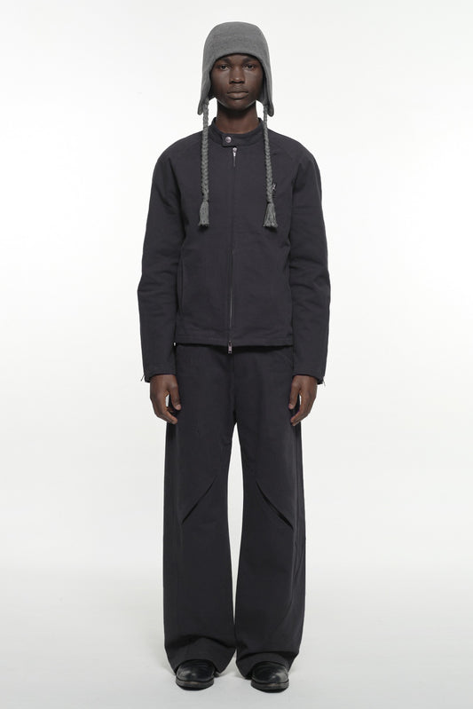 SEAM LINE COTTON PANTS CHARCOAL