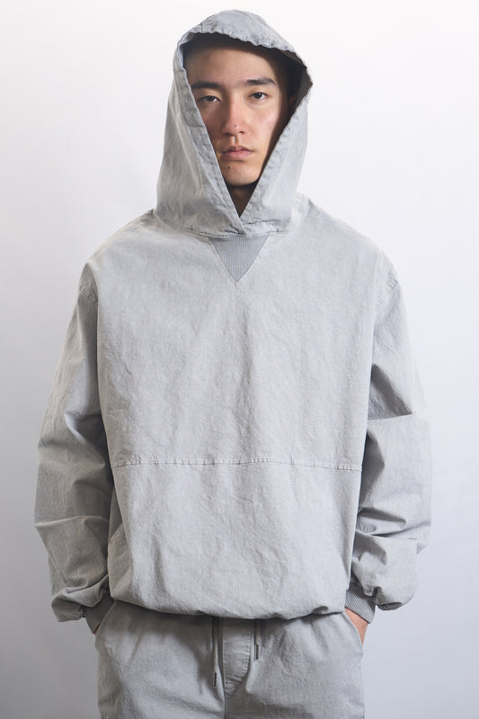 GARMENT DYED HOODIE WASHED STONE