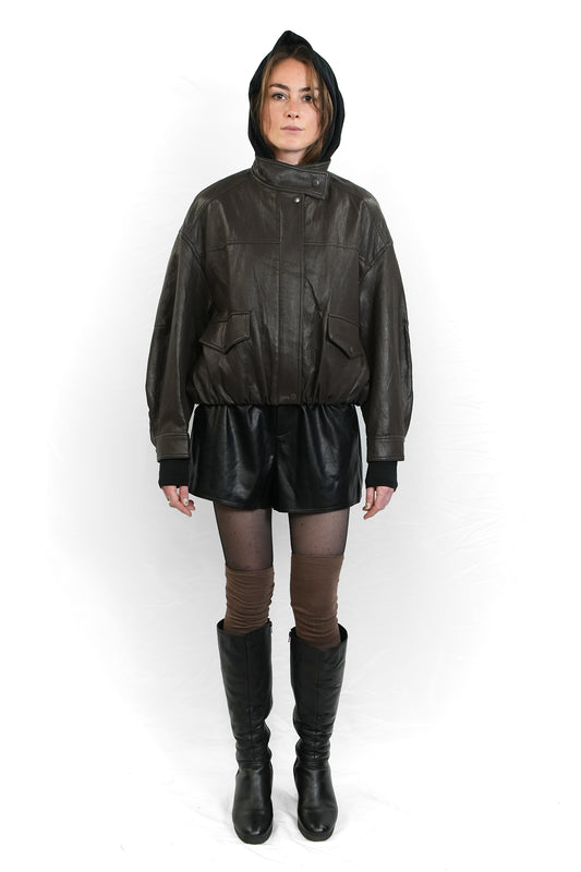 BROWN VINTAGE-STYLE JACKET