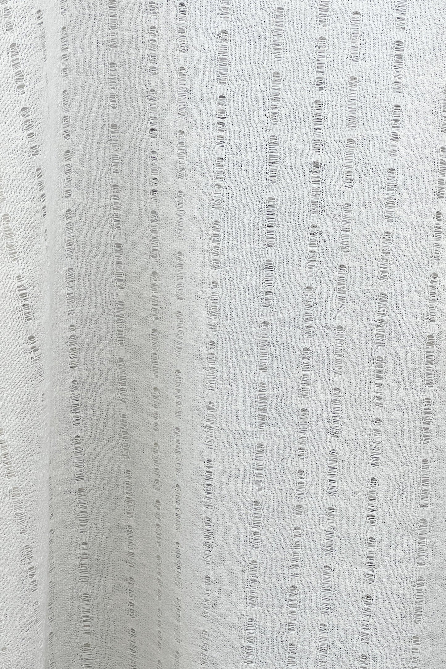 TEXTURED KNIT CREW — OFF-WHITE