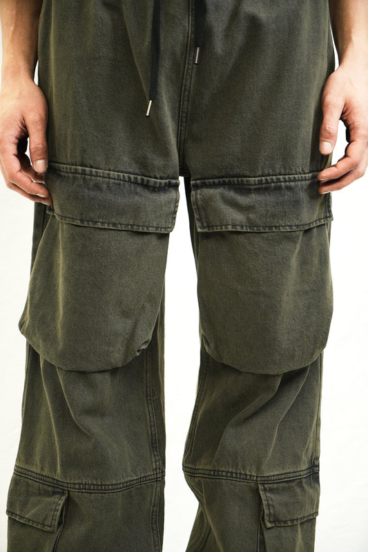 WASHED CARGO DRAWSTRING PANTS