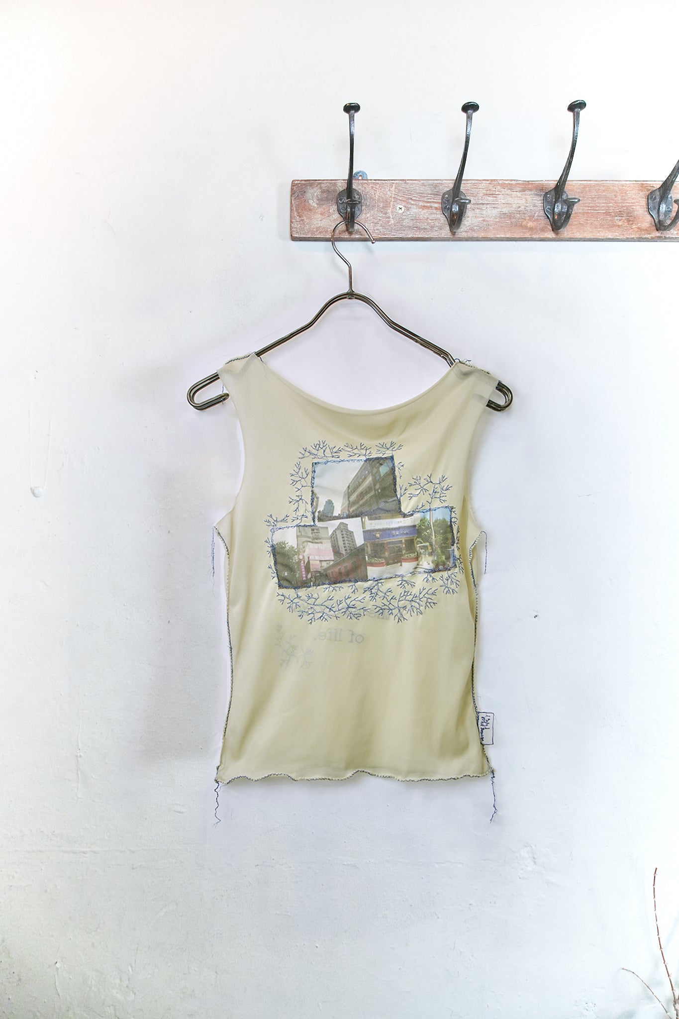 HAND-EMBROIDERED CITYSCAPE TANK