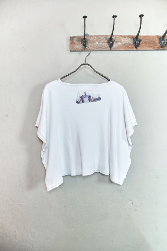 HAND-EMBROIDERED PHOTO PATCH BATWING TEE