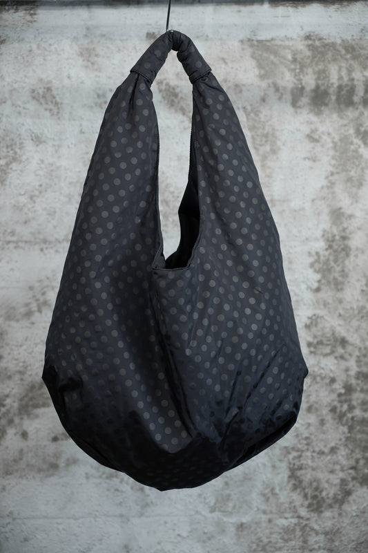 BLACK POLKA DOT TOTE BAG