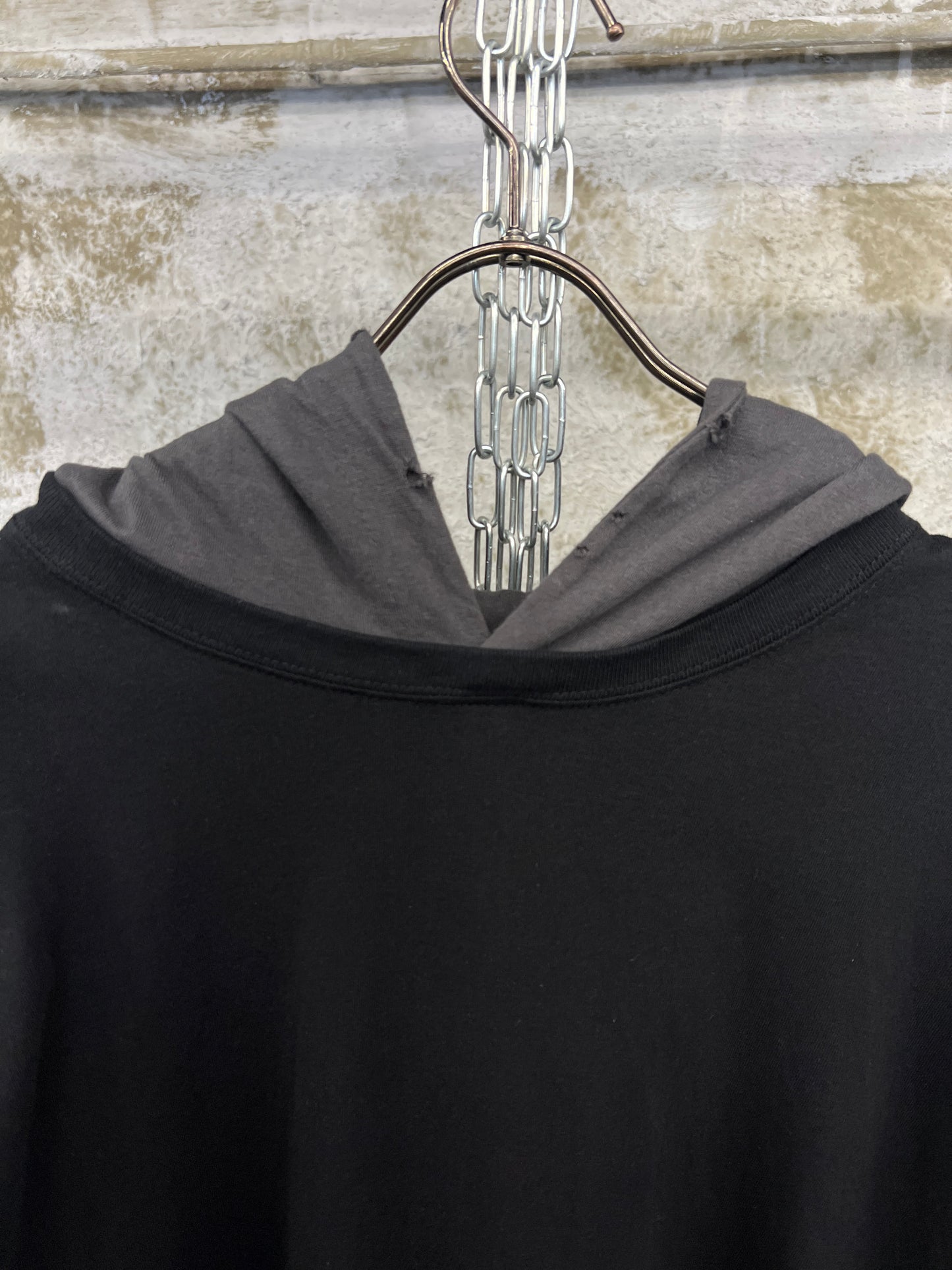 LAYERED DISTRESSED HOODIE