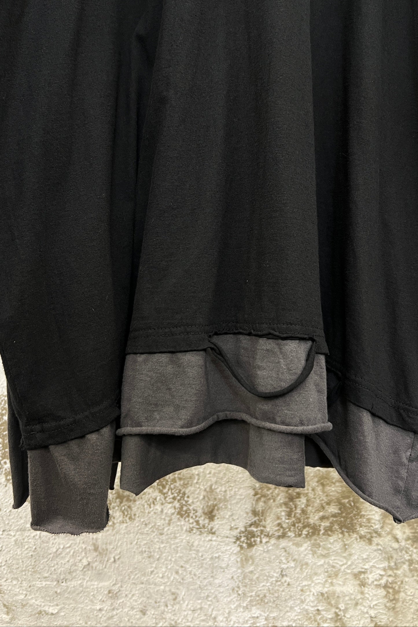 LAYERED DISTRESSED HOODIE