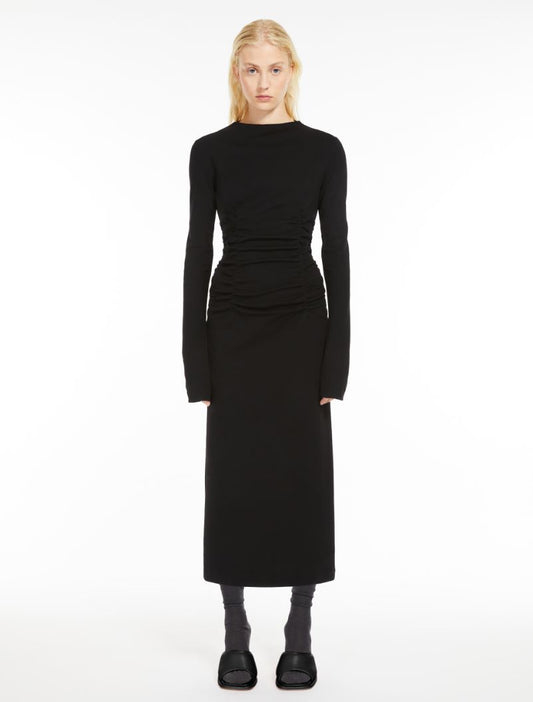 SPORTMAX GATHERED JERSEY DRESS