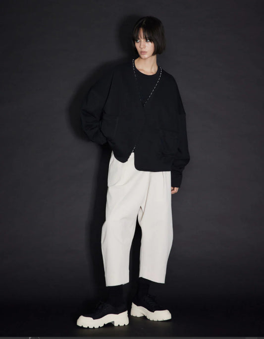 REVERSIBLE JERSEY CARDIGAN