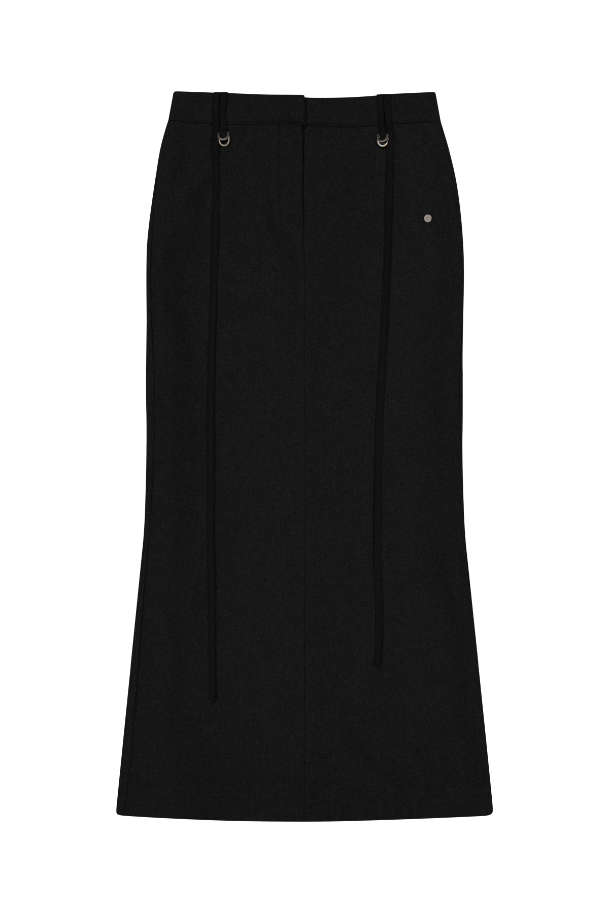 LAYERED WOOL SKIRT - BLACK