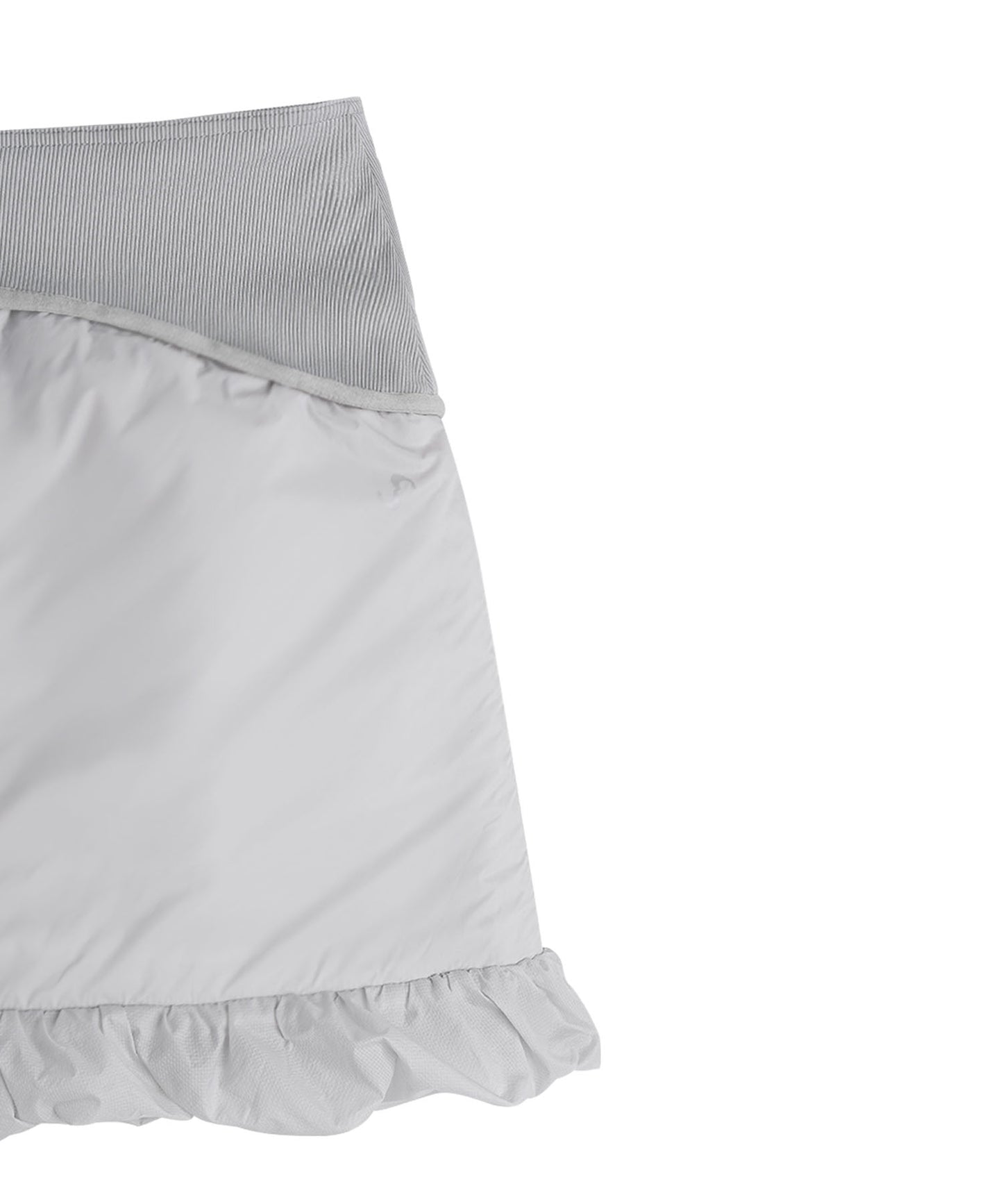 REVERSIBLE MIDI PADDED SKIRT GREY