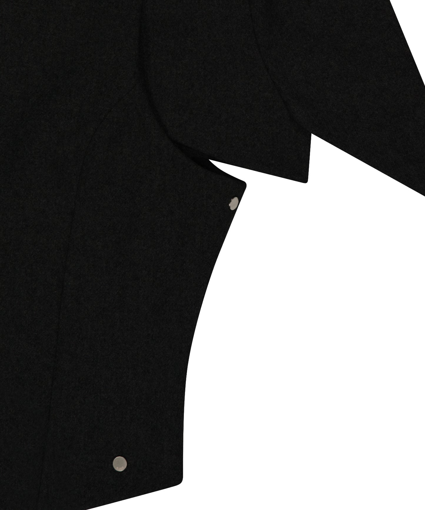 LAYERED BOLERO WOOL JACKET - BLACK