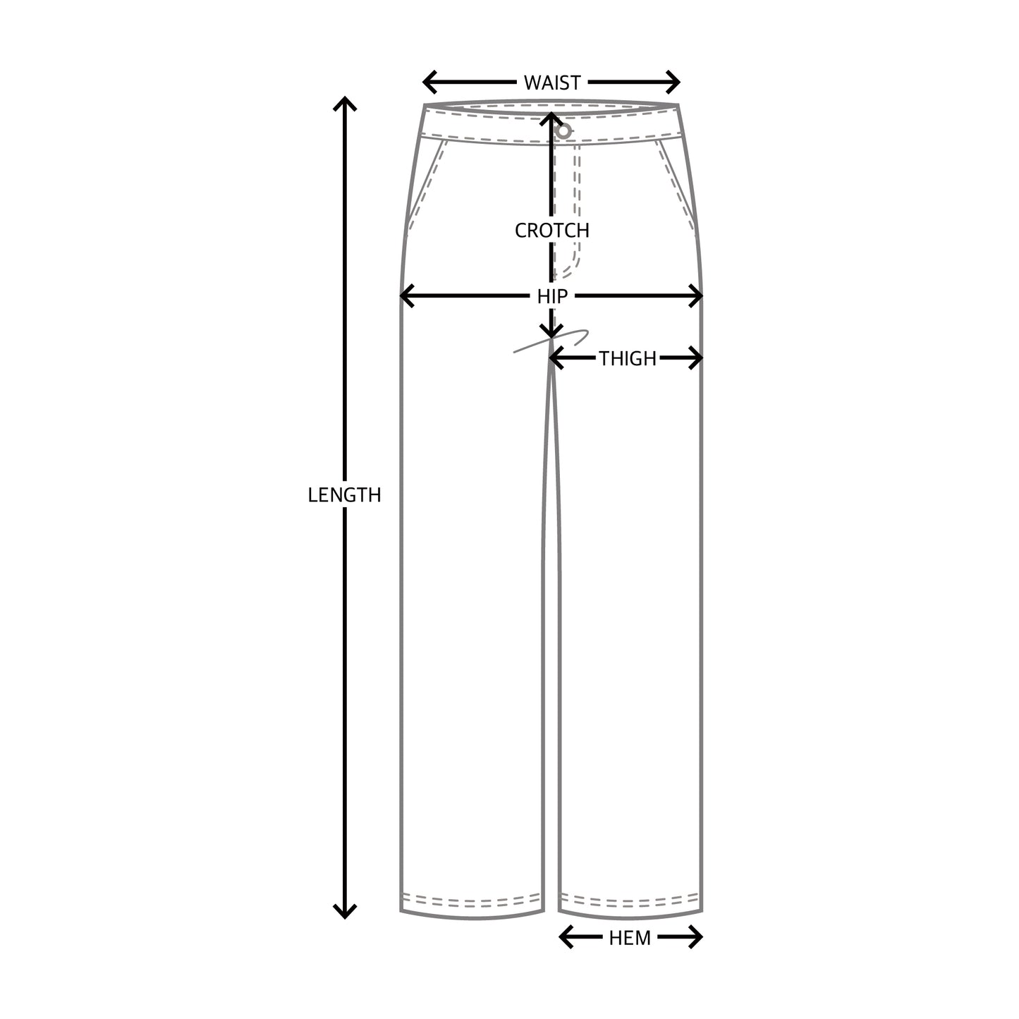 SEAM LINE COTTON PANTS CHARCOAL