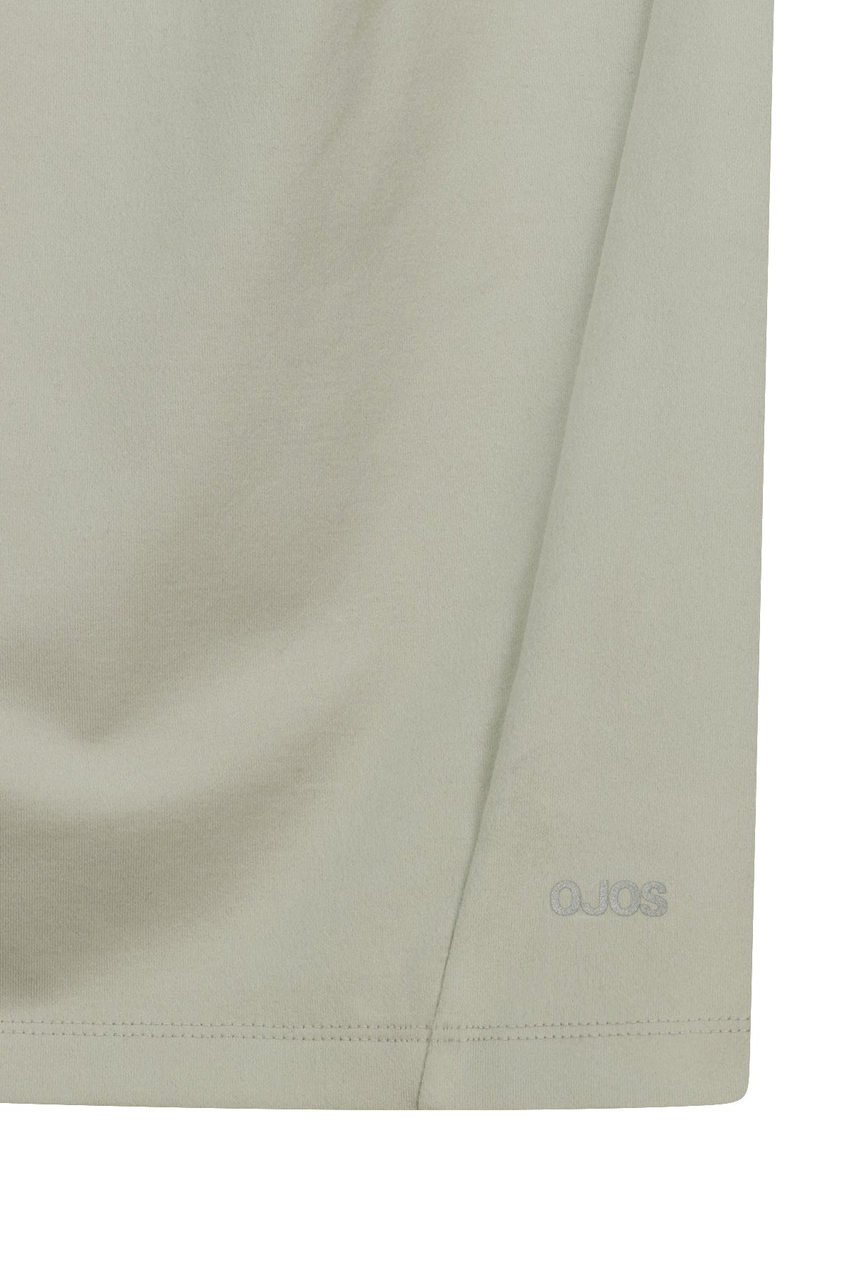 BUTTON SLIT MIDI SKIRT - MINT GREY