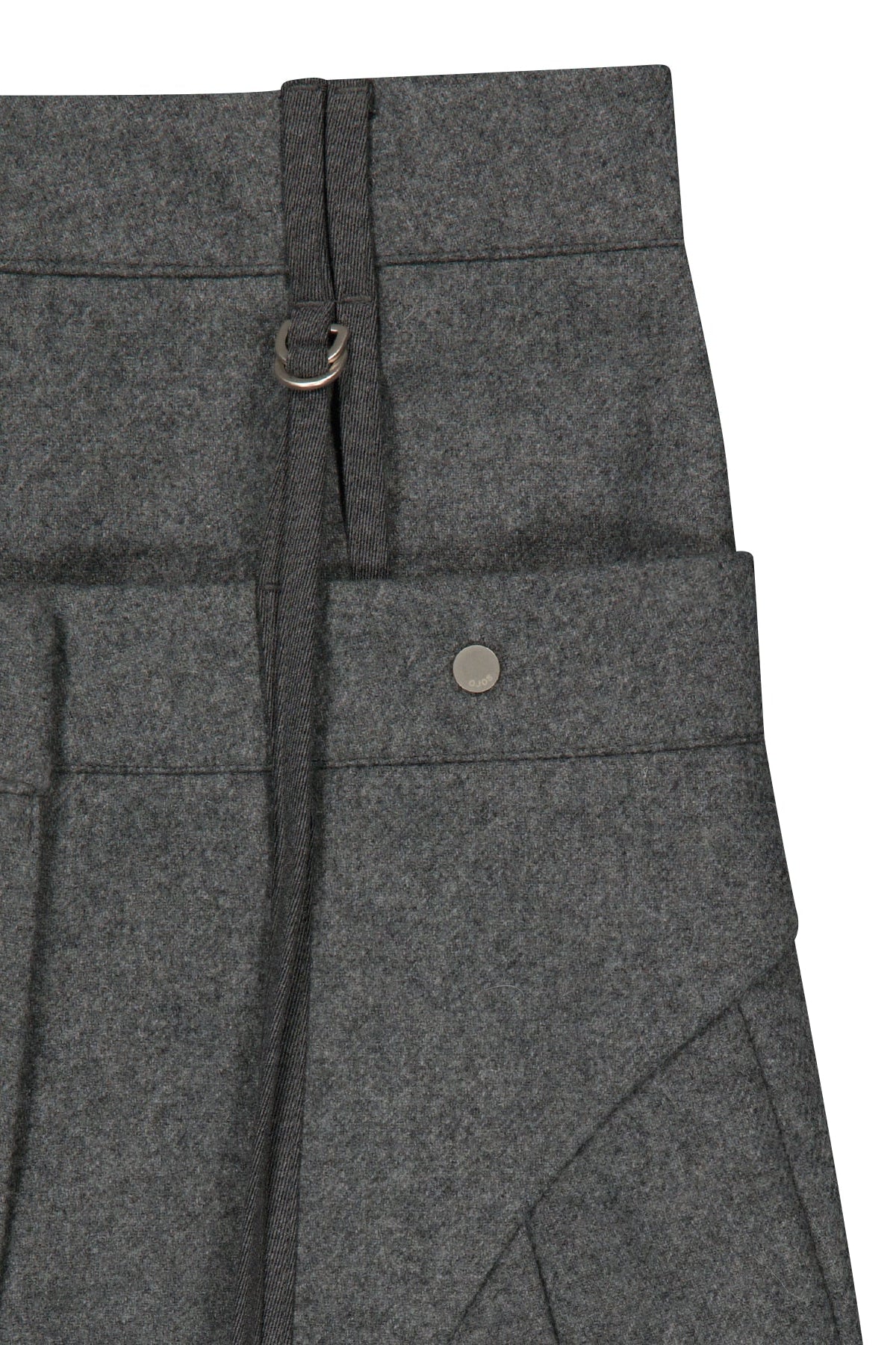 LAYERED WOOL SKIRT - GREY
