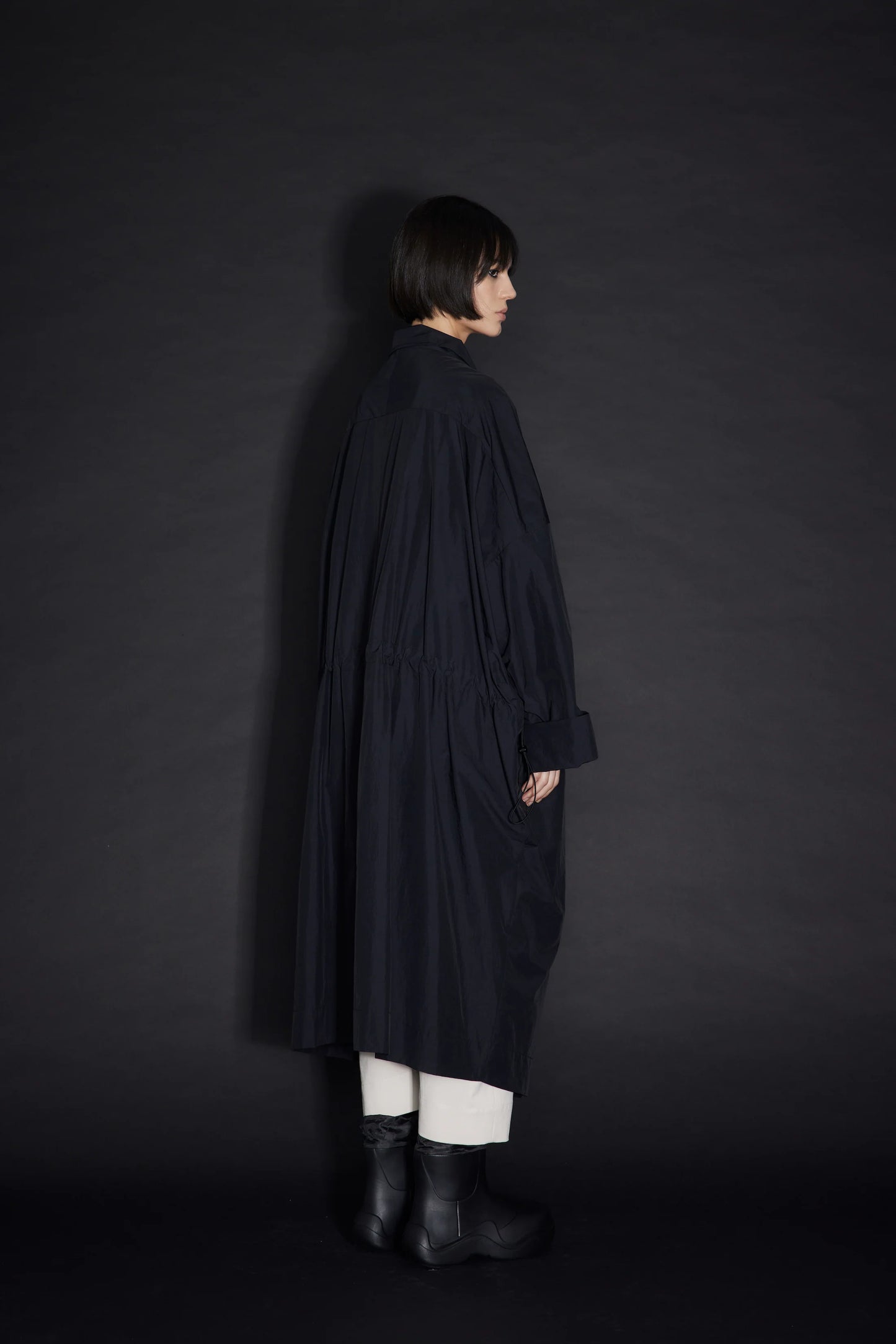 RECYCLED NYLON OVERSIZED COAT