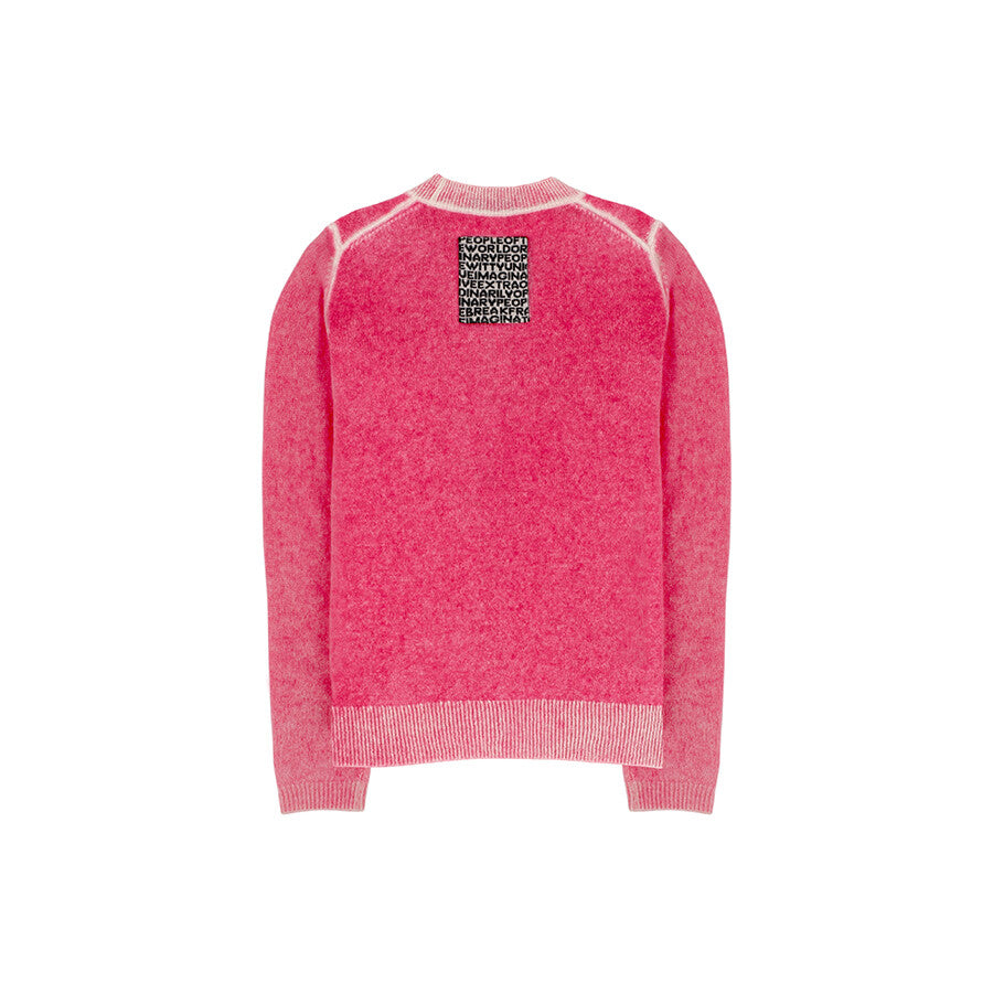 PEOPLE OF THE WORLD PURE CASHMERE 100 LUNA CARDIGAN PINK