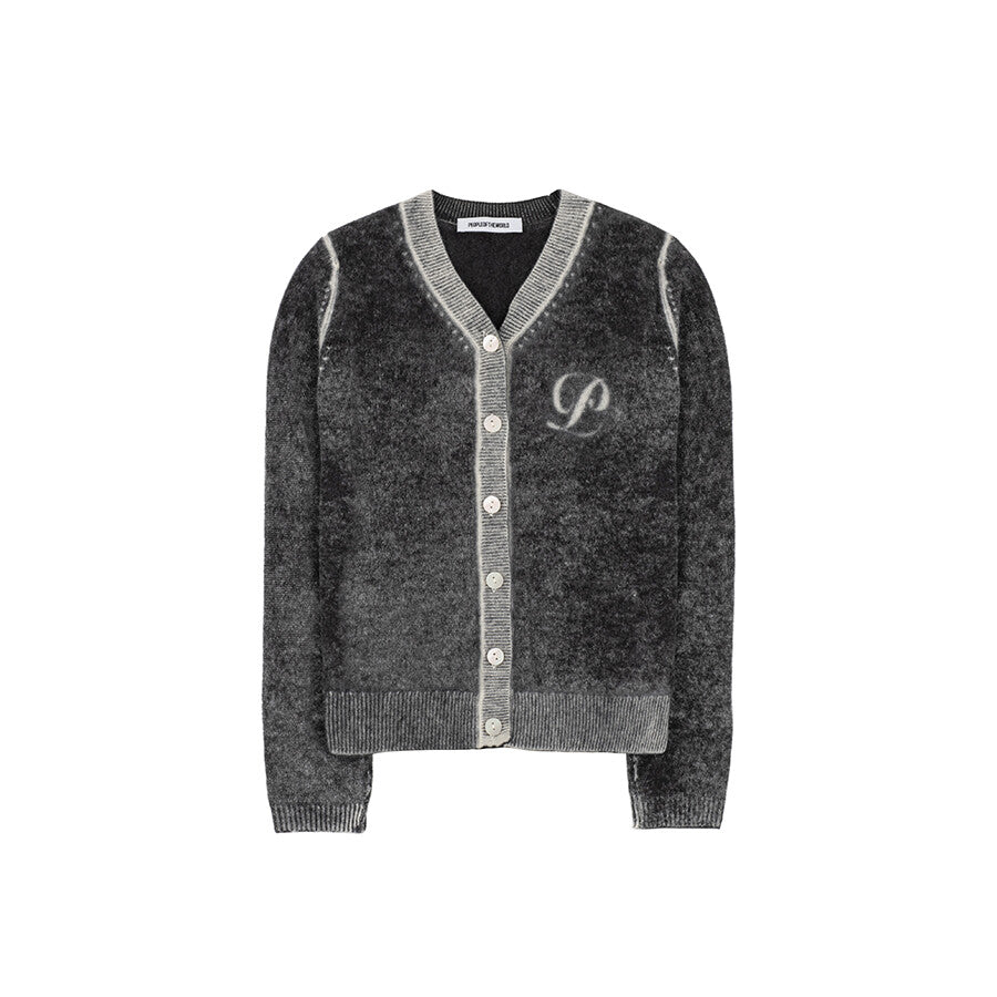 PURE CASHMERE 100 LUNA CARDIGAN CHARCOAL