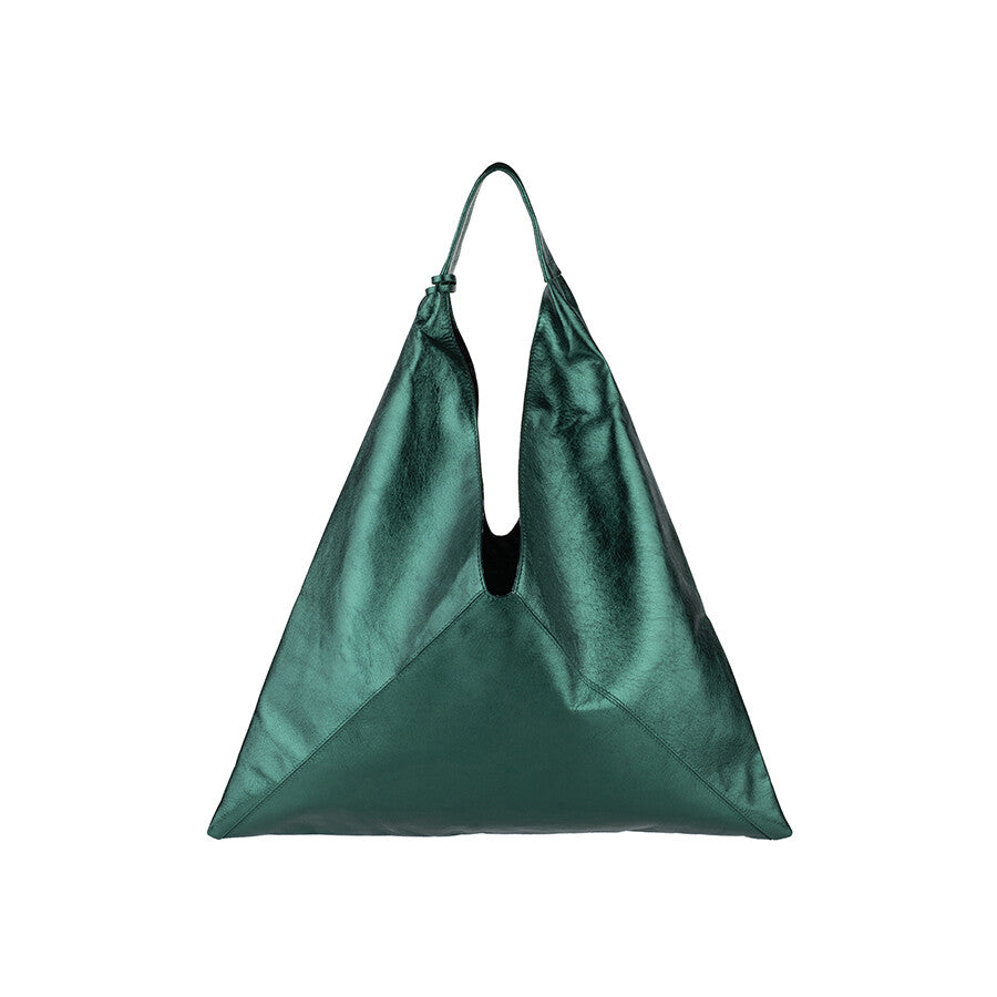 A PACK LEATHER SHOULDER BAG GREEN