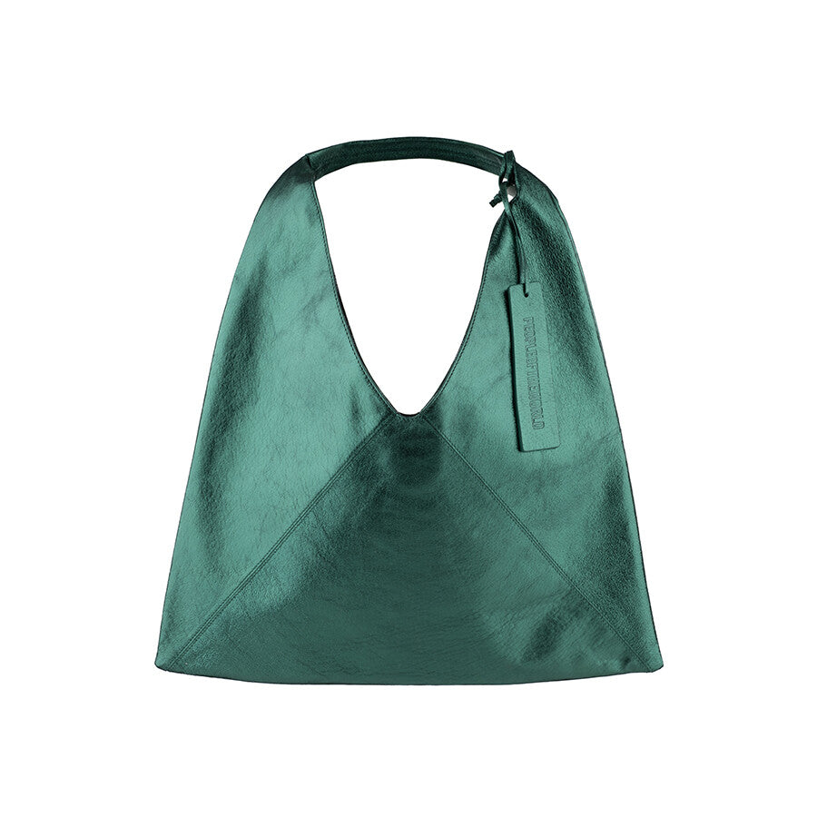 A PACK LEATHER SHOULDER BAG GREEN