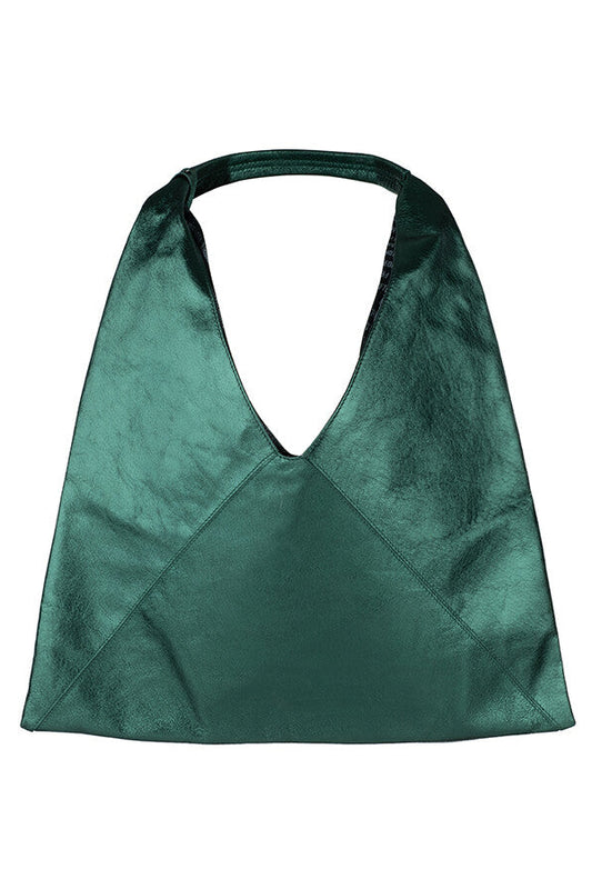 A PACK LEATHER SHOULDER BAG GREEN