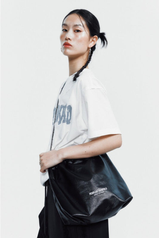 MELLOW CHAIN SHOULDER BAG BLACK