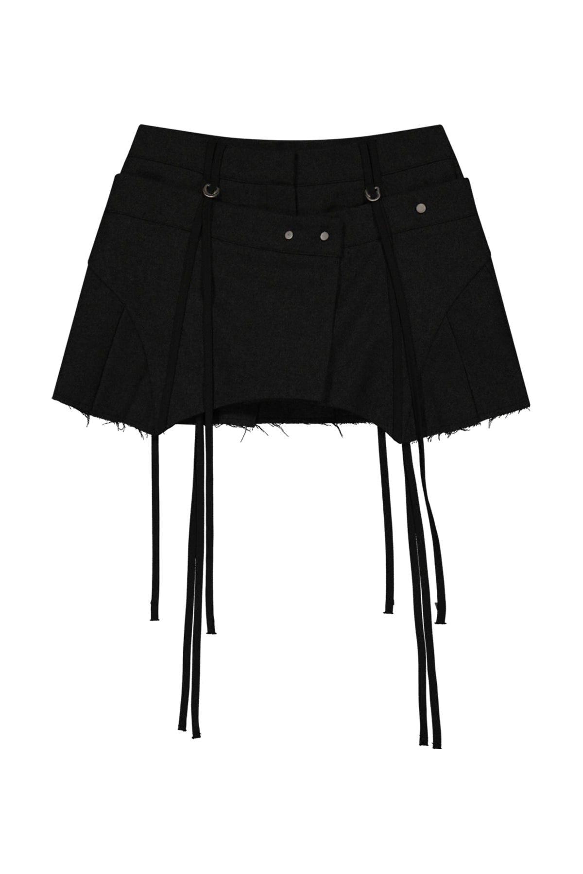 MICRO WOOL SHORTS - BLACK