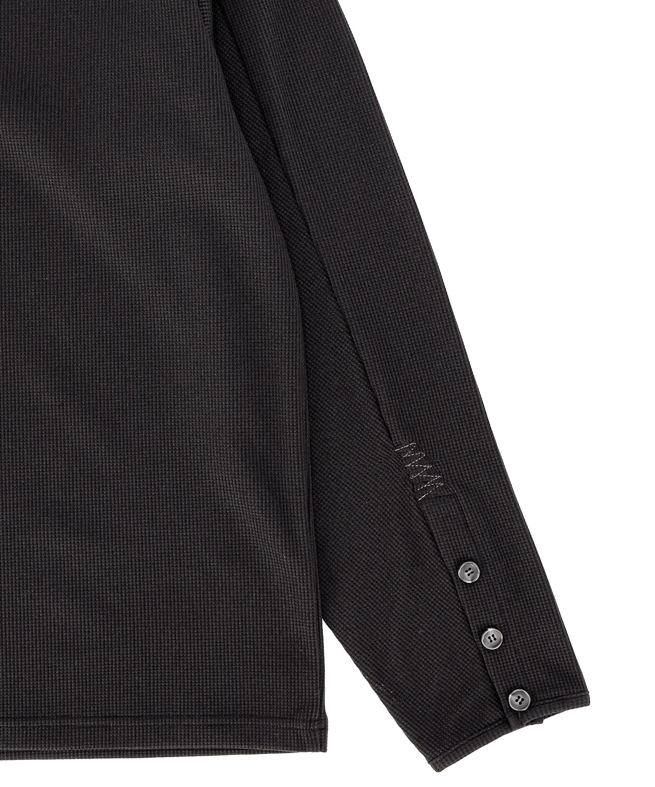 CROSSLINE HENLEY  NECK  LONG SLEEVE BLACK