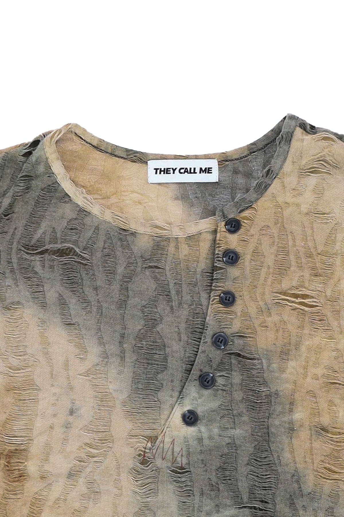 (T) CROSSLINE HENLEY  NECK  LONG SLEEVE KHAKI