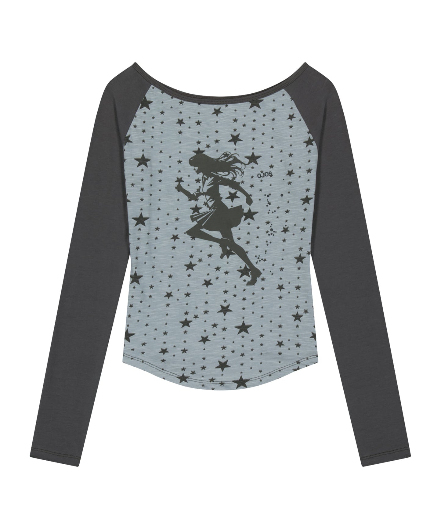 STAR REGLAN LONG SLEEVE - MINT GREY