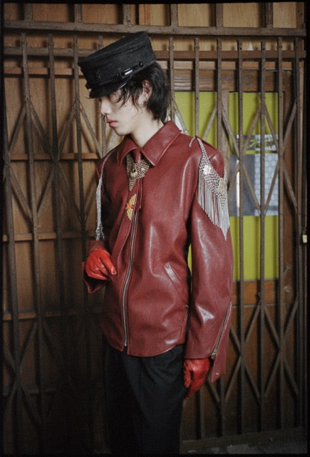 DEEP RED SCIMITAR SLEEVE JACKET