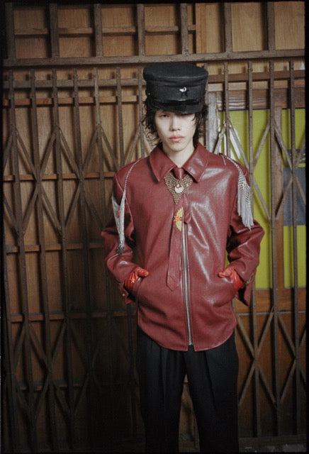 DEEP RED SCIMITAR SLEEVE JACKET