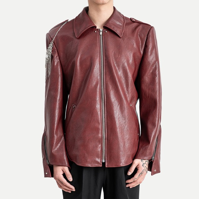 DEEP RED SCIMITAR SLEEVE JACKET