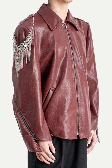 DEEP RED SCIMITAR SLEEVE JACKET