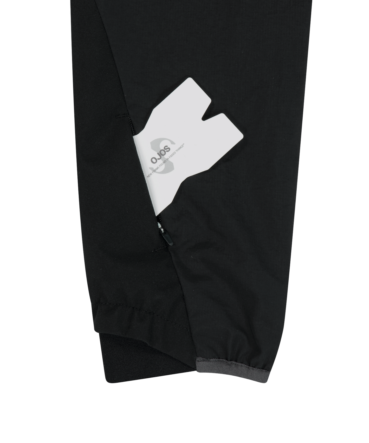 PANELED CROP SHELL JACKET BLACK