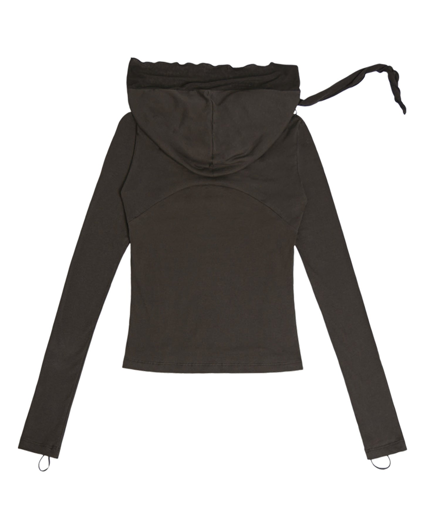 MUFFLER HOODIE LONG SLEEVE CHARCOAL