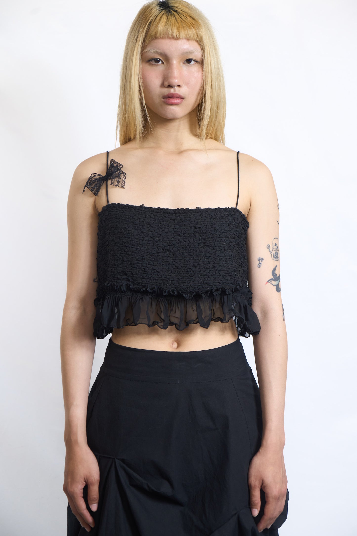 BOUCLE RUFFLE CAMI TOP