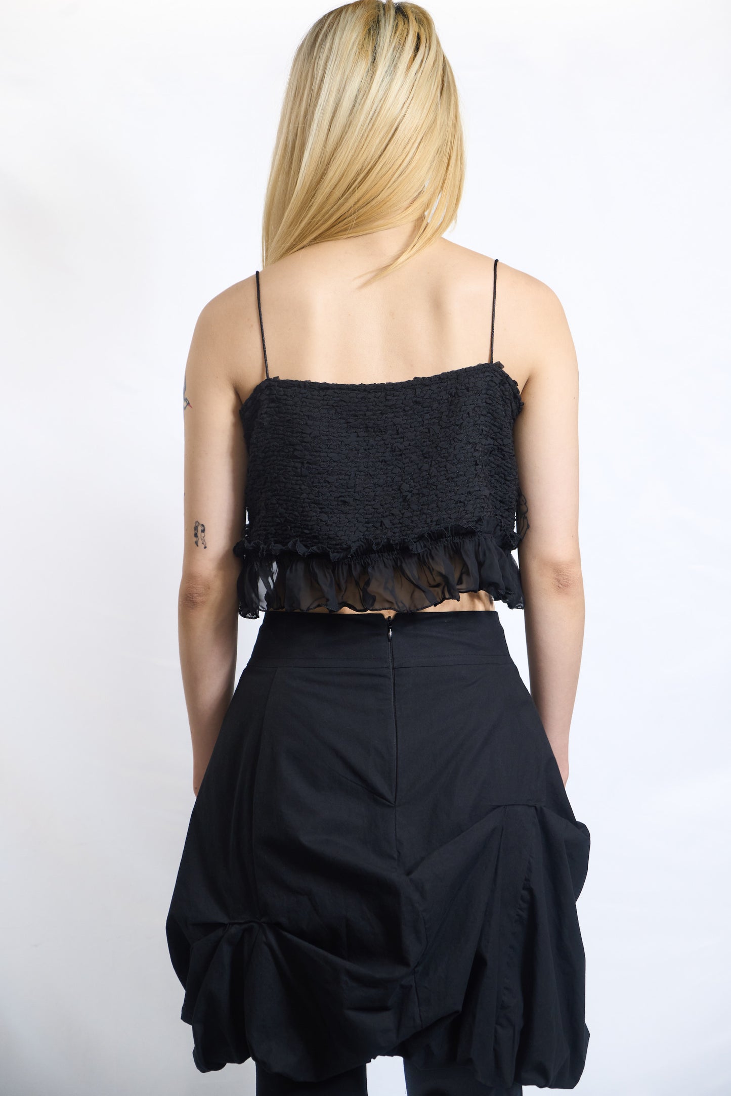 BOUCLE RUFFLE CAMI TOP